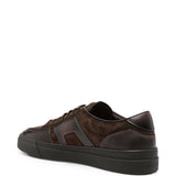 Sneakers con design a pannelli in marrone 