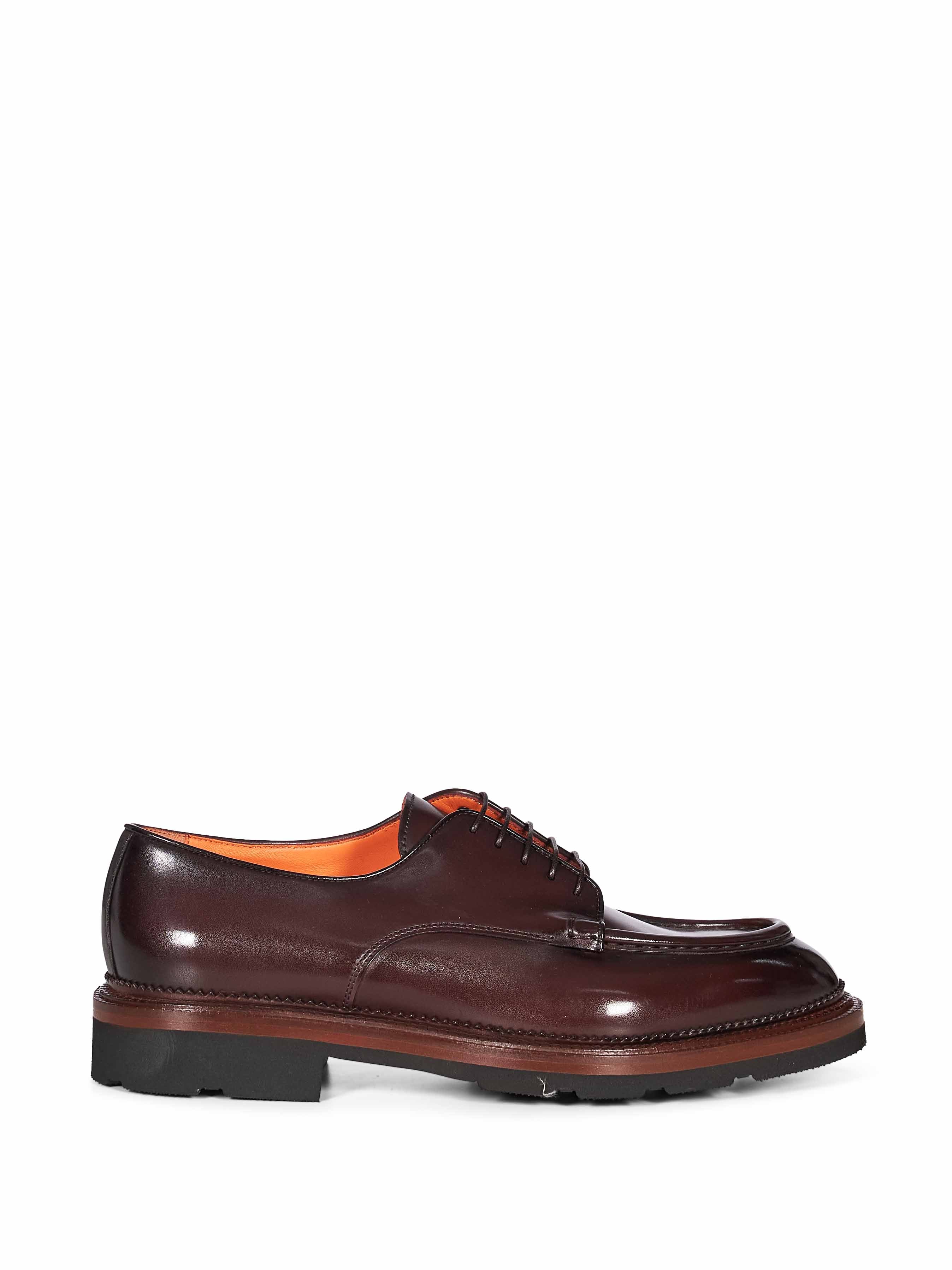 Derby stringate in marrone 