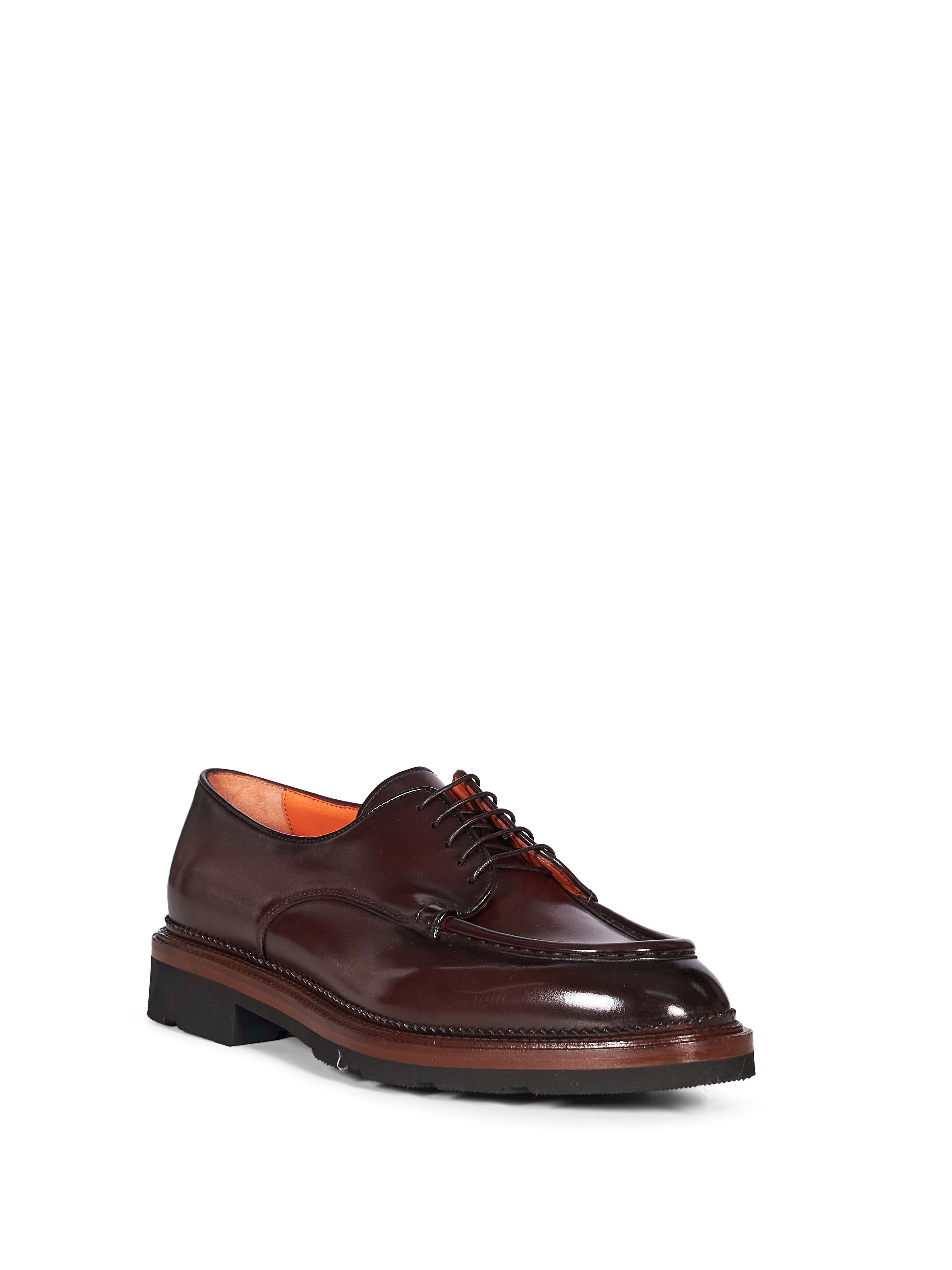 Derby stringate in marrone 