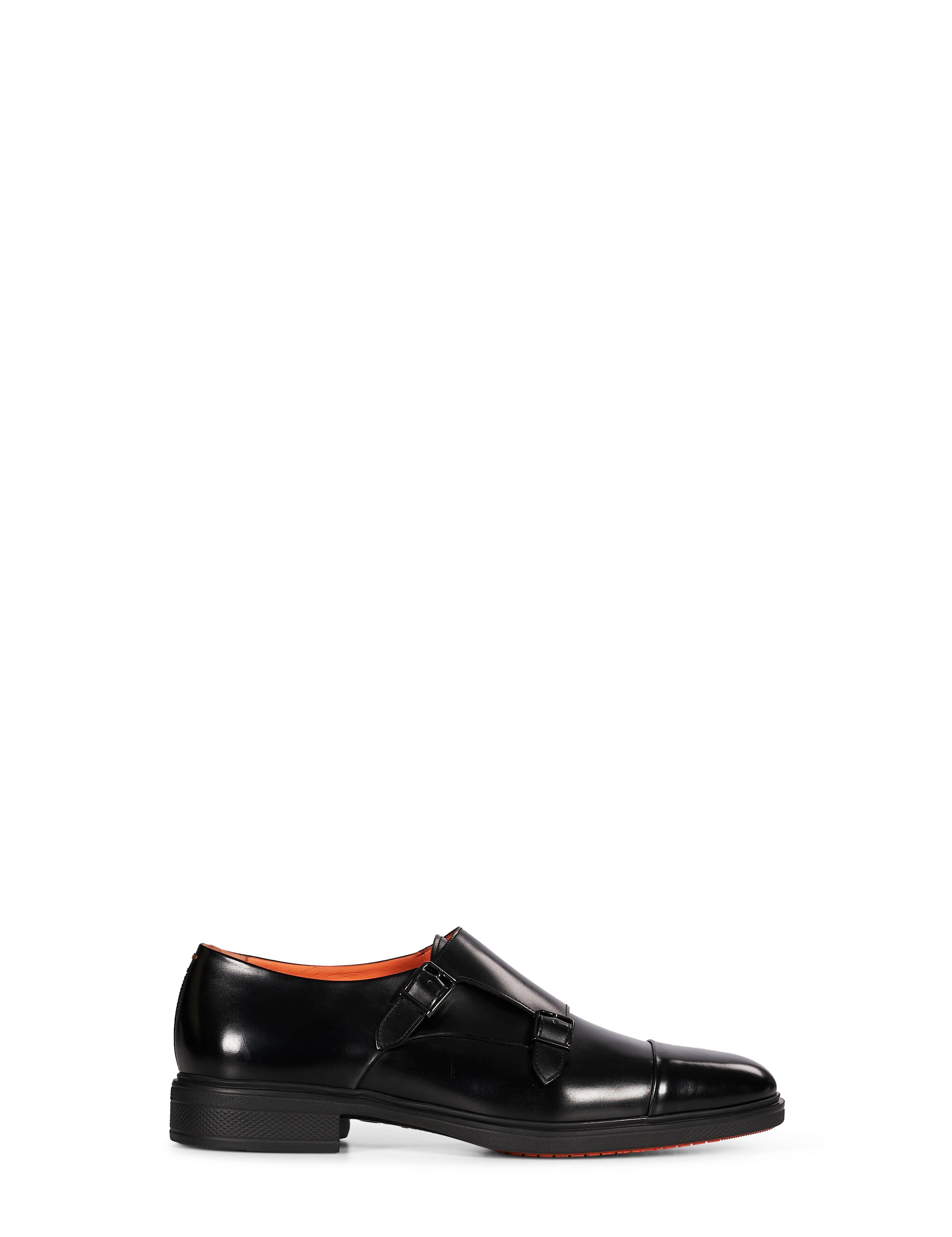 Derby Easy dobbia fibbia in nero 