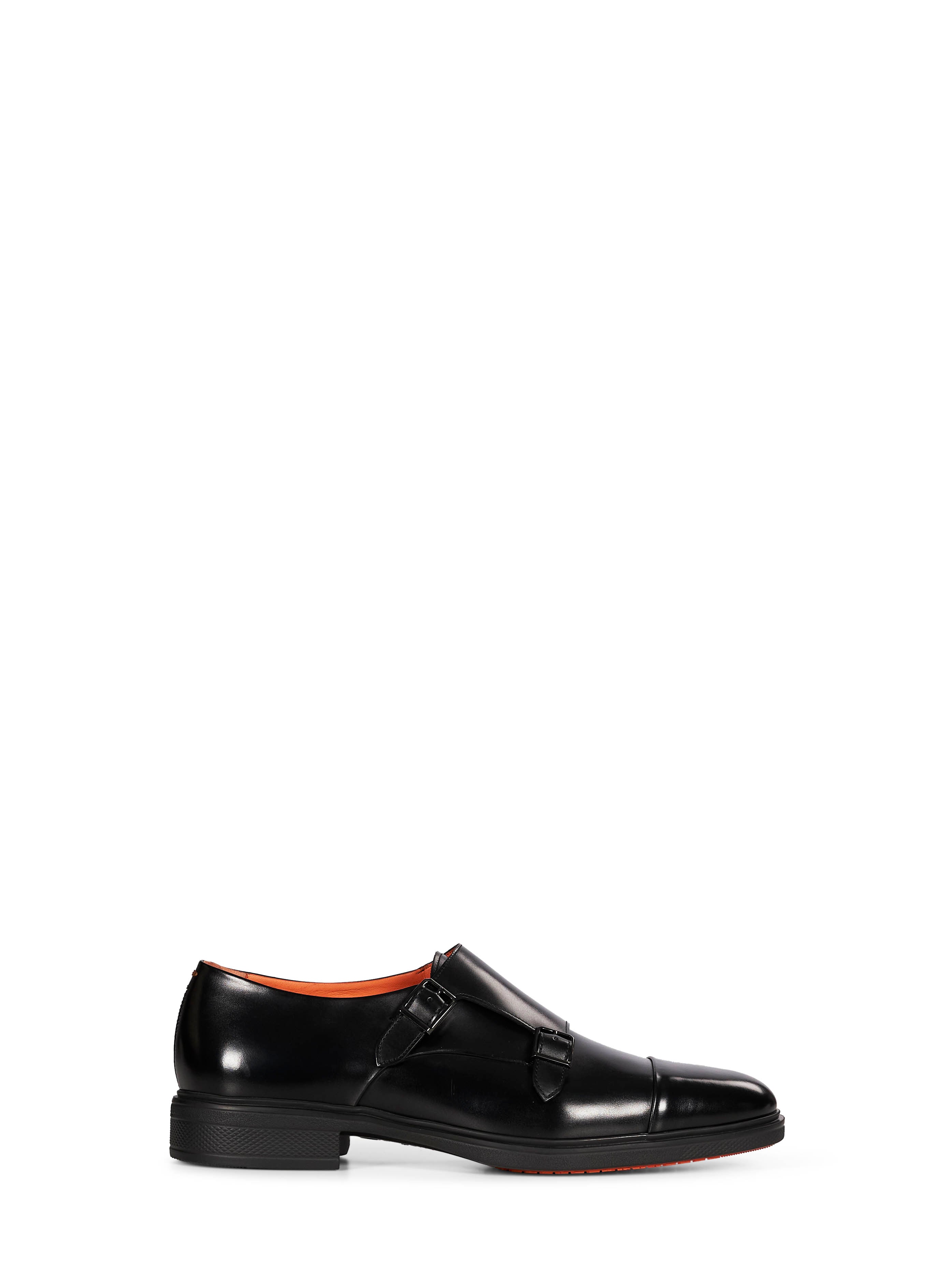 Derby Easy dobbia fibbia in nero 