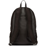 Zaino in pelle scamosciata con logo in marrone 