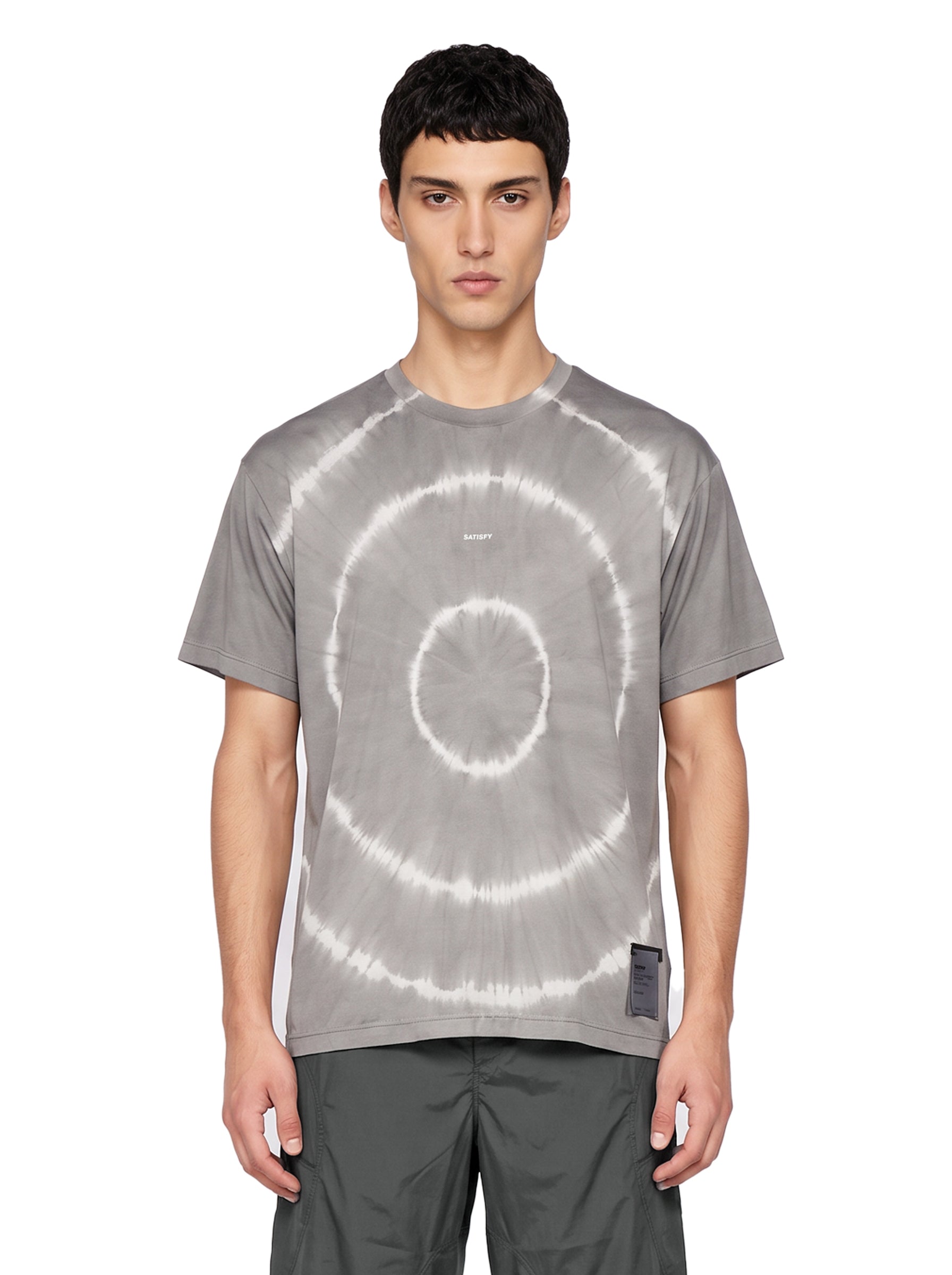T-shirt AuraLite tie-dye in grigio 
