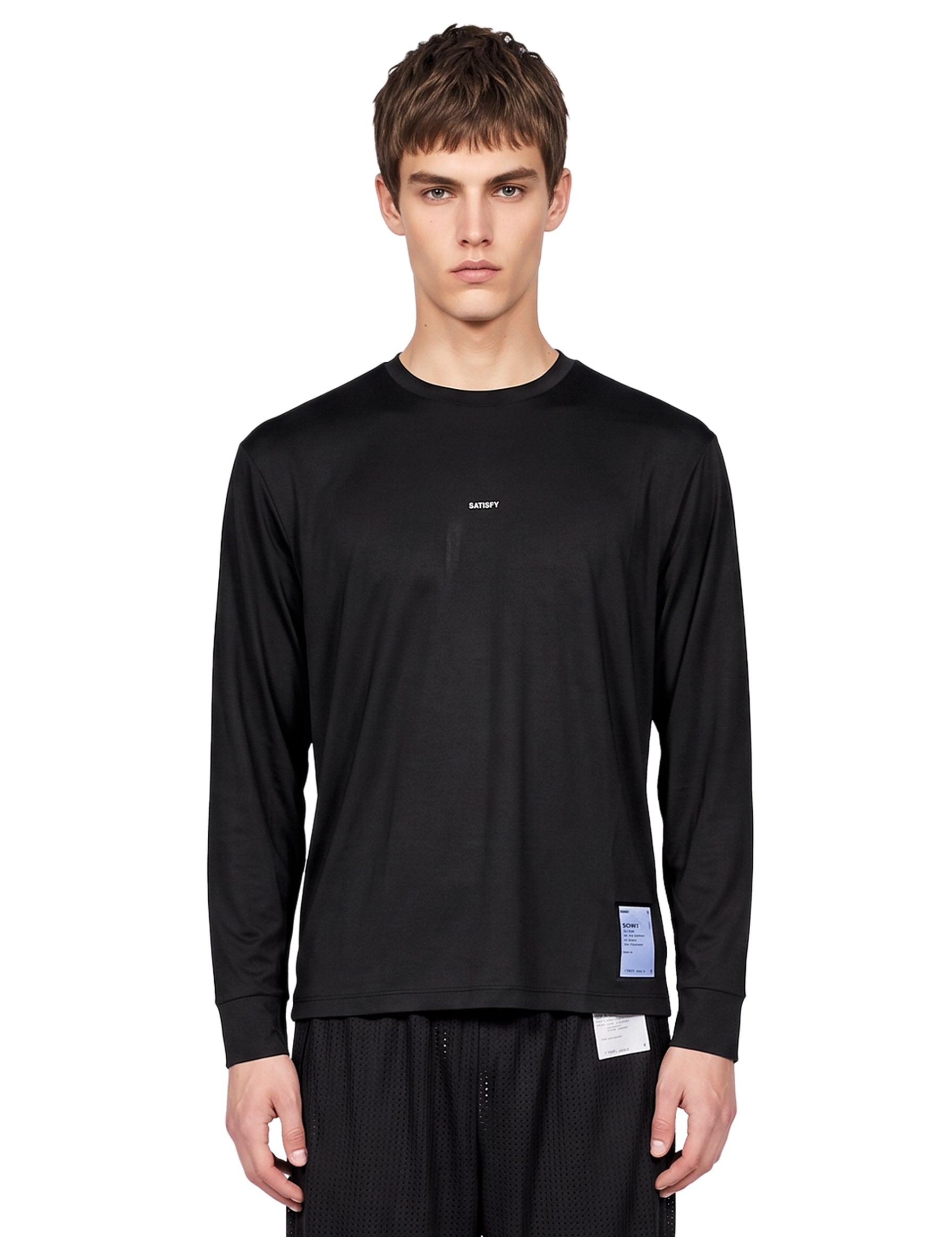 T-shirt manica lunga AuraLite in nero 