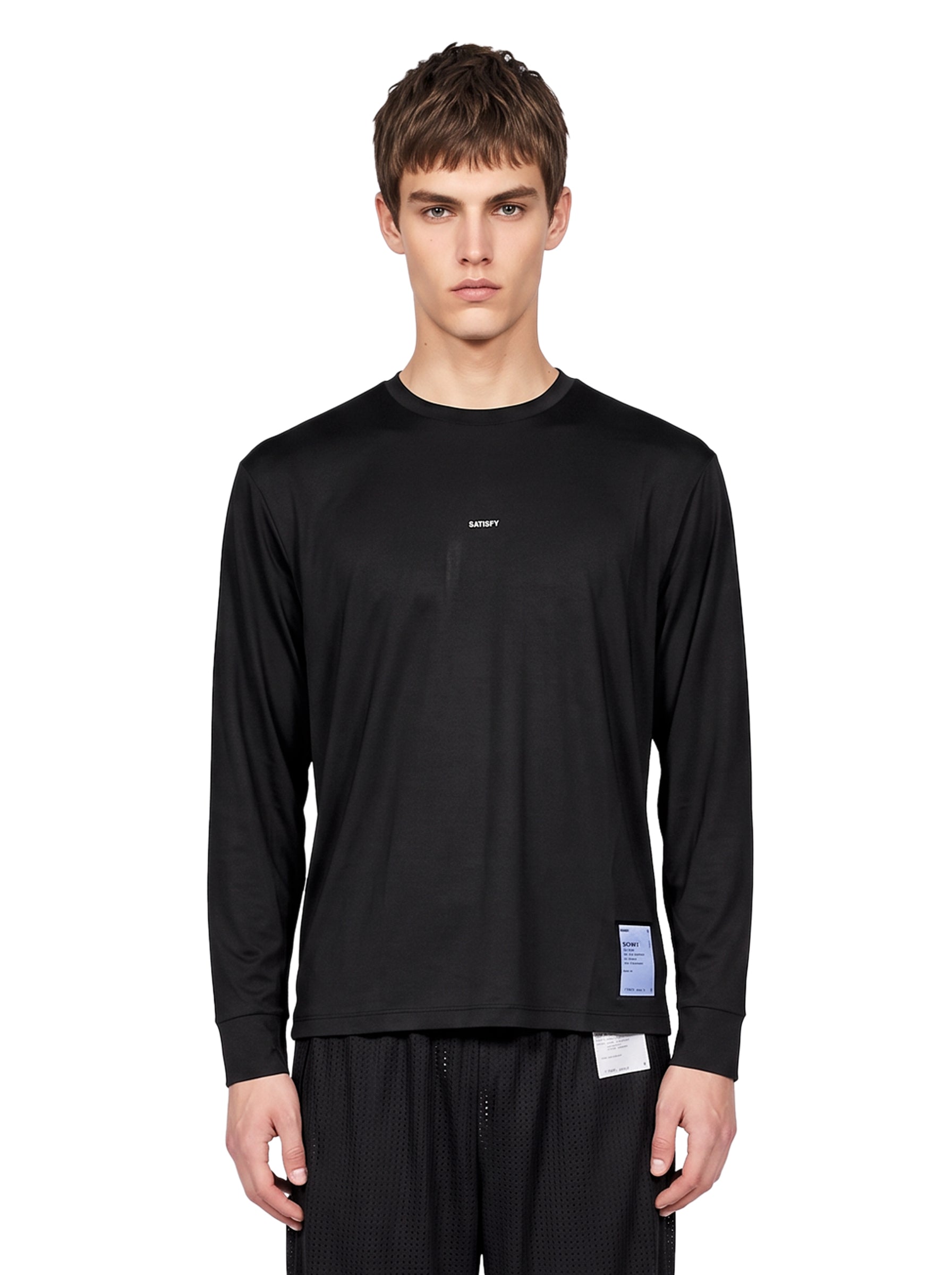 T-shirt manica lunga AuraLite in nero 