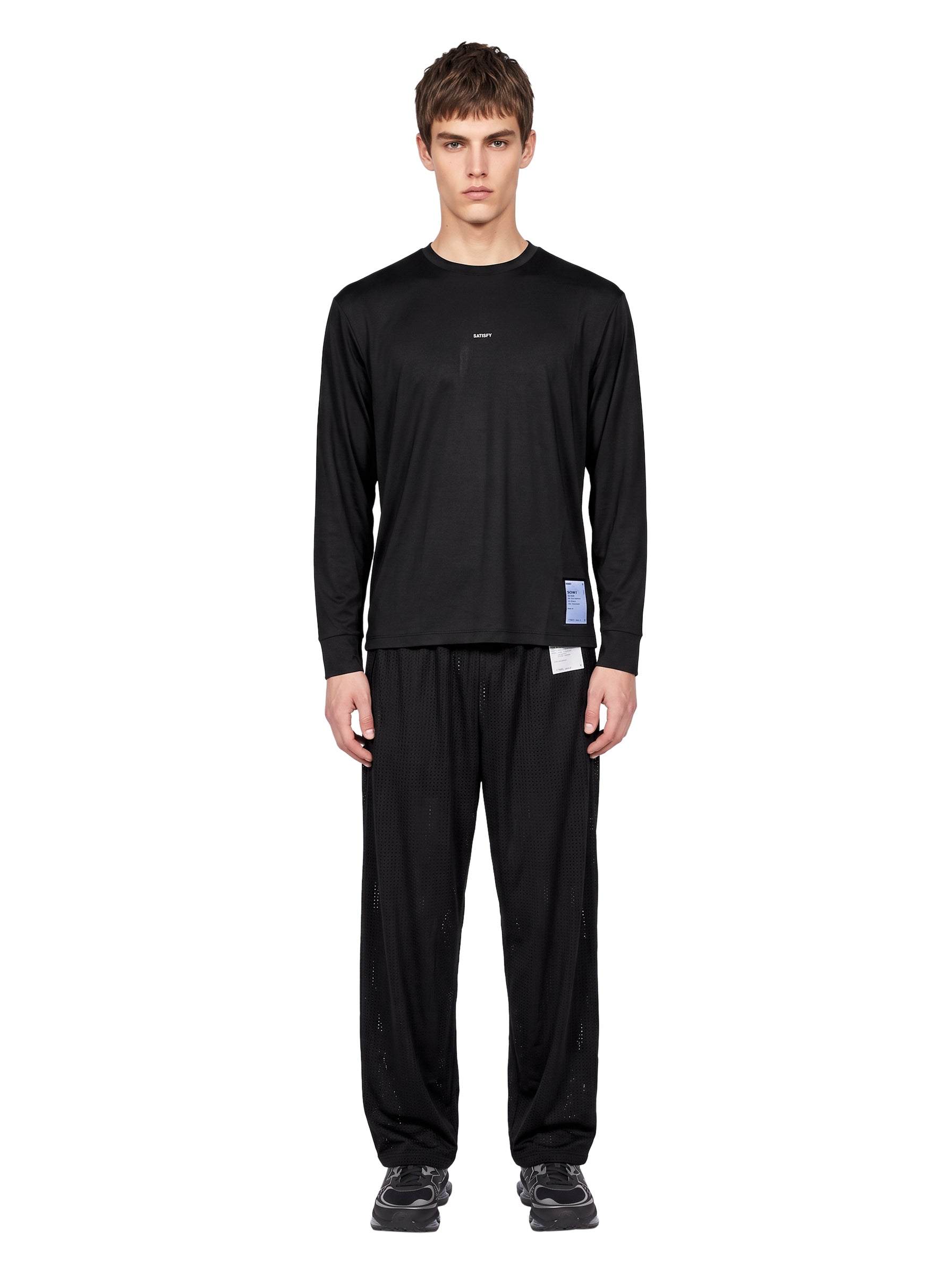 T-shirt manica lunga AuraLite in nero 