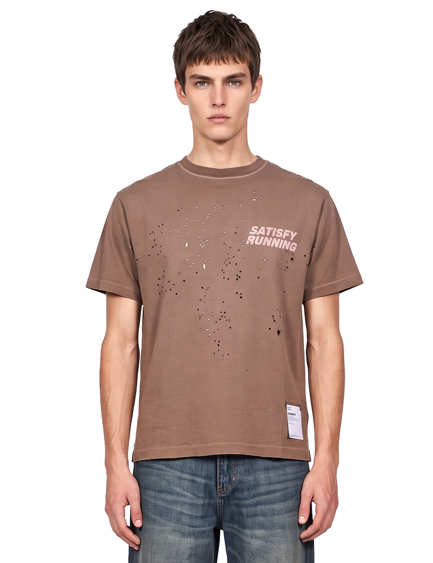 T-shirt MothTech in marrone 