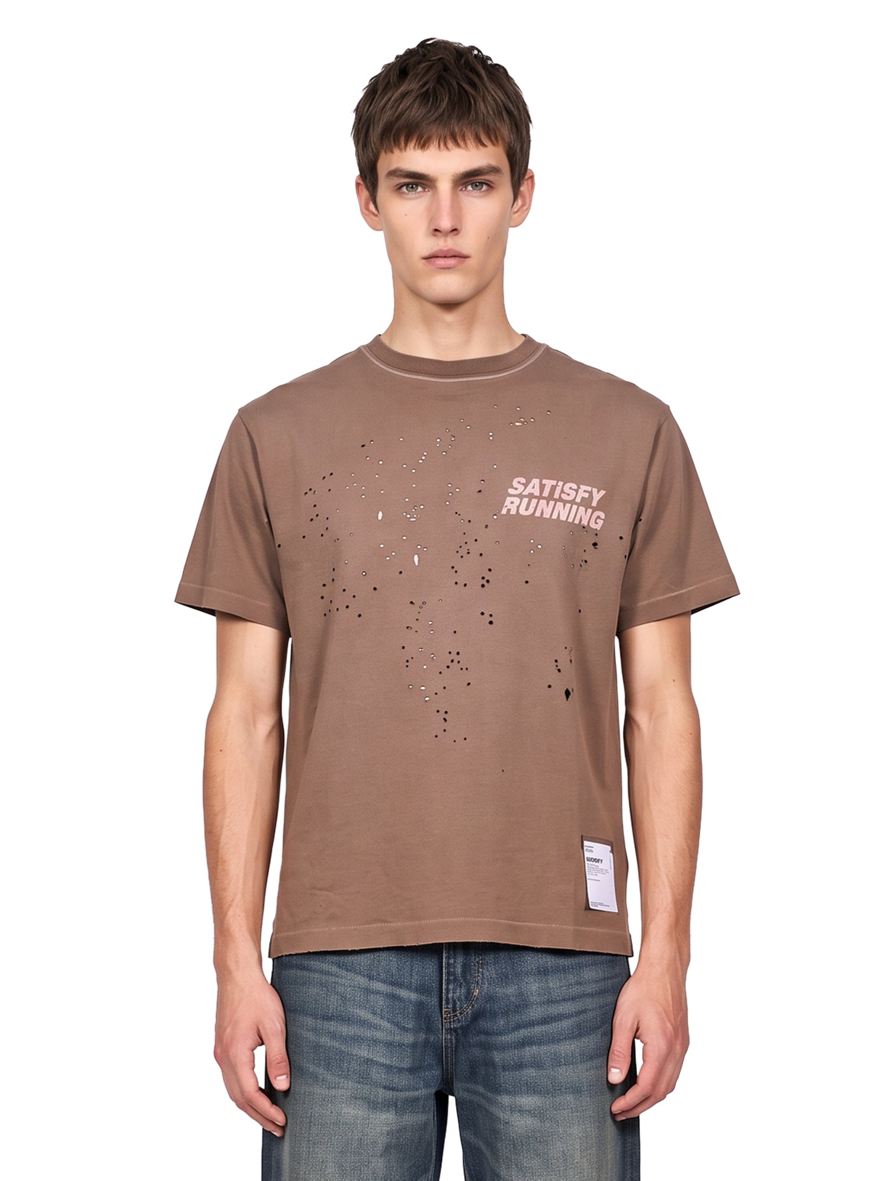 T-shirt MothTech in marrone 
