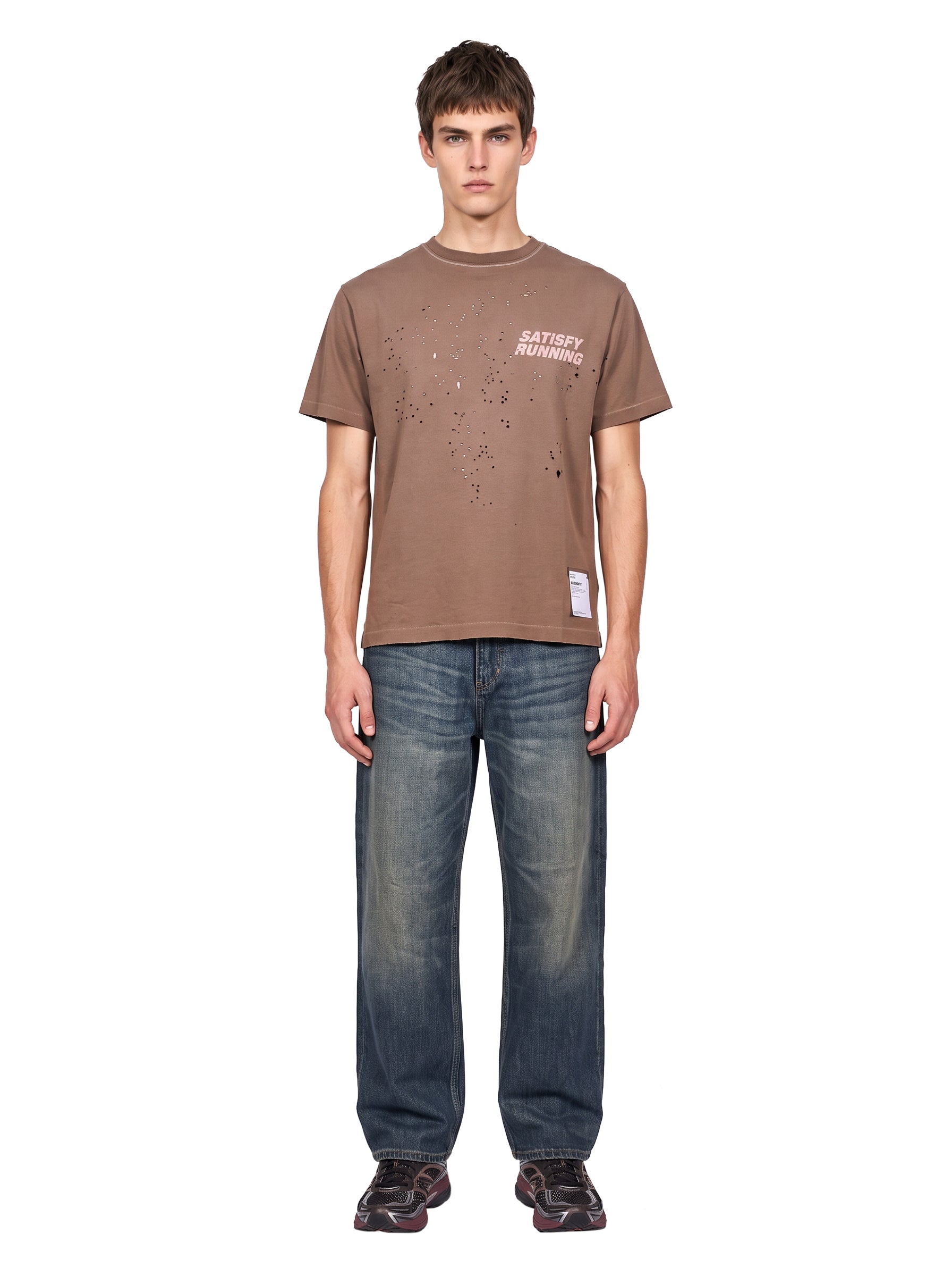 T-shirt MothTech in marrone 
