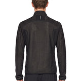 Felpa con mezza zip in nero 