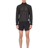 Felpa con mezza zip in nero 
