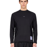 T-shirt manica lunga FuzzFleece Octa in nero 