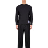 T-shirt manica lunga FuzzFleece Octa in nero 