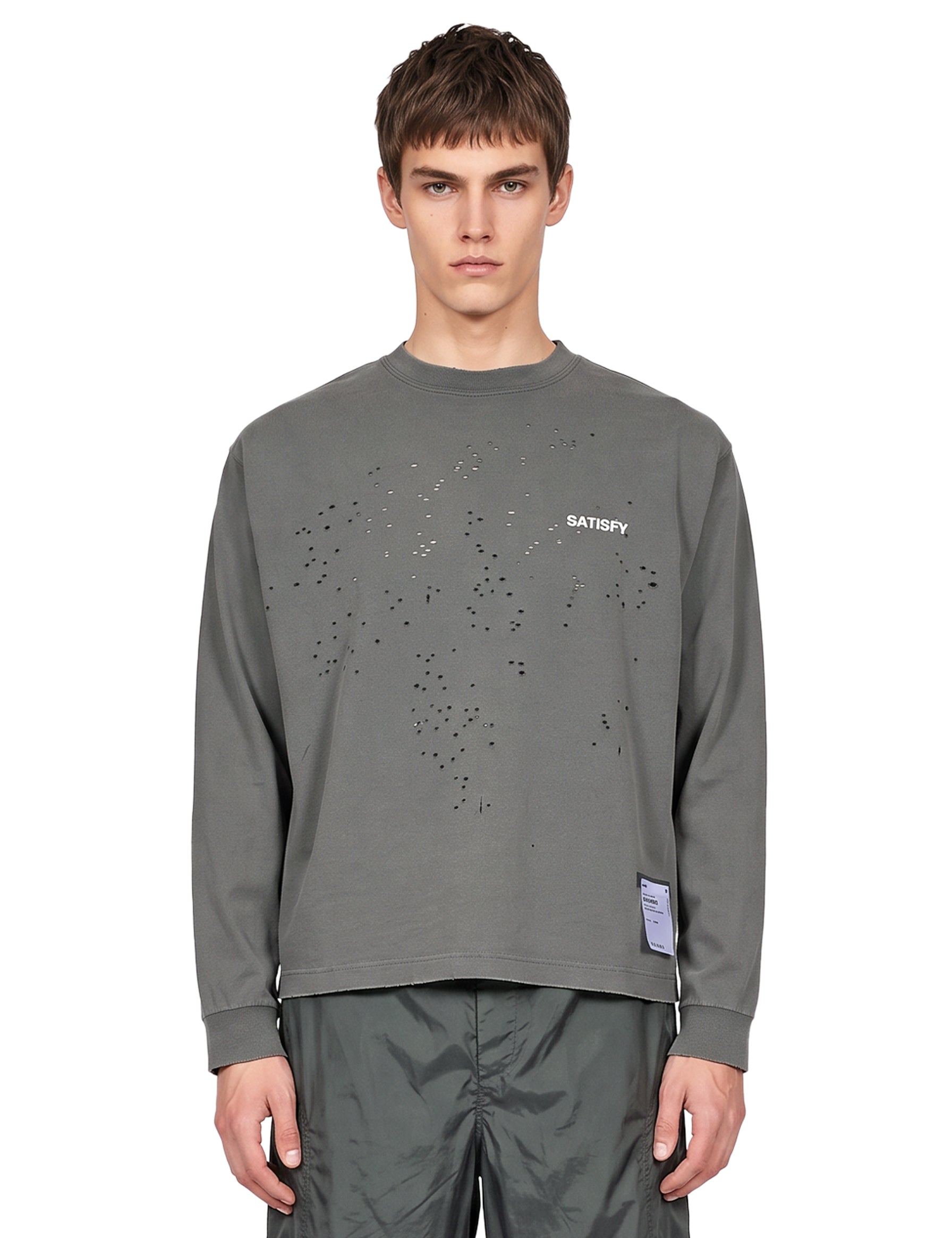 T-shirt manica lunga MothTech in grigio 