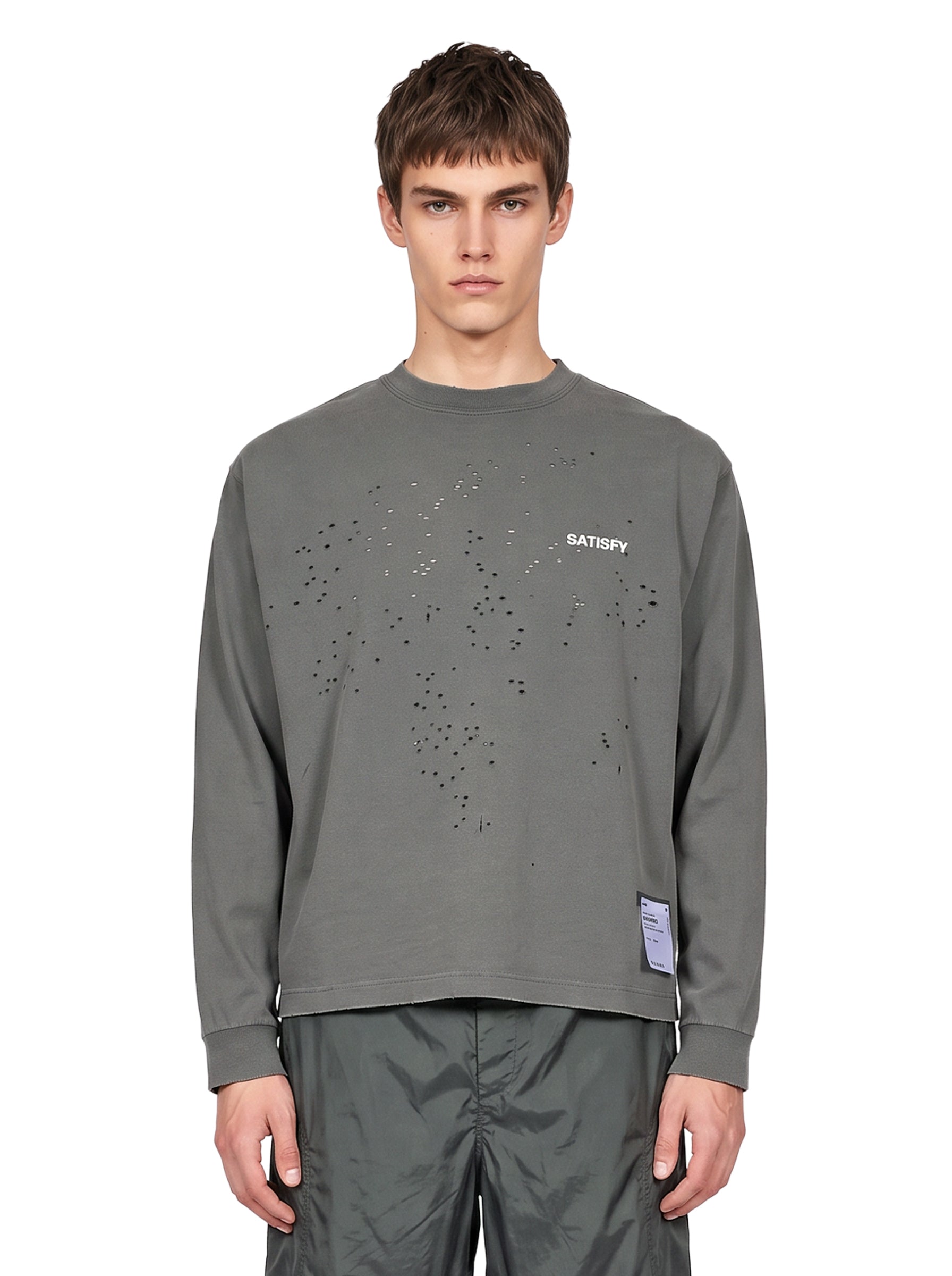 T-shirt manica lunga MothTech in grigio 