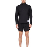 T-shirt mezza zip FuzzFleece Octa in nero 