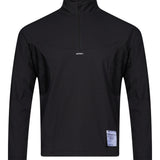T-shirt mezza zip FuzzFleece Octa in nero 