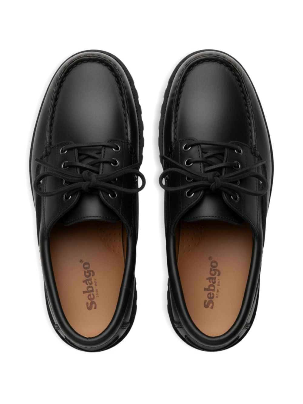Mocassini acadia waxy in nero 