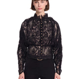 Blusa in pizzo in nero 