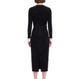 Abito midi in maglia in nero 