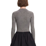 Tuta mini in maglia in grigio 