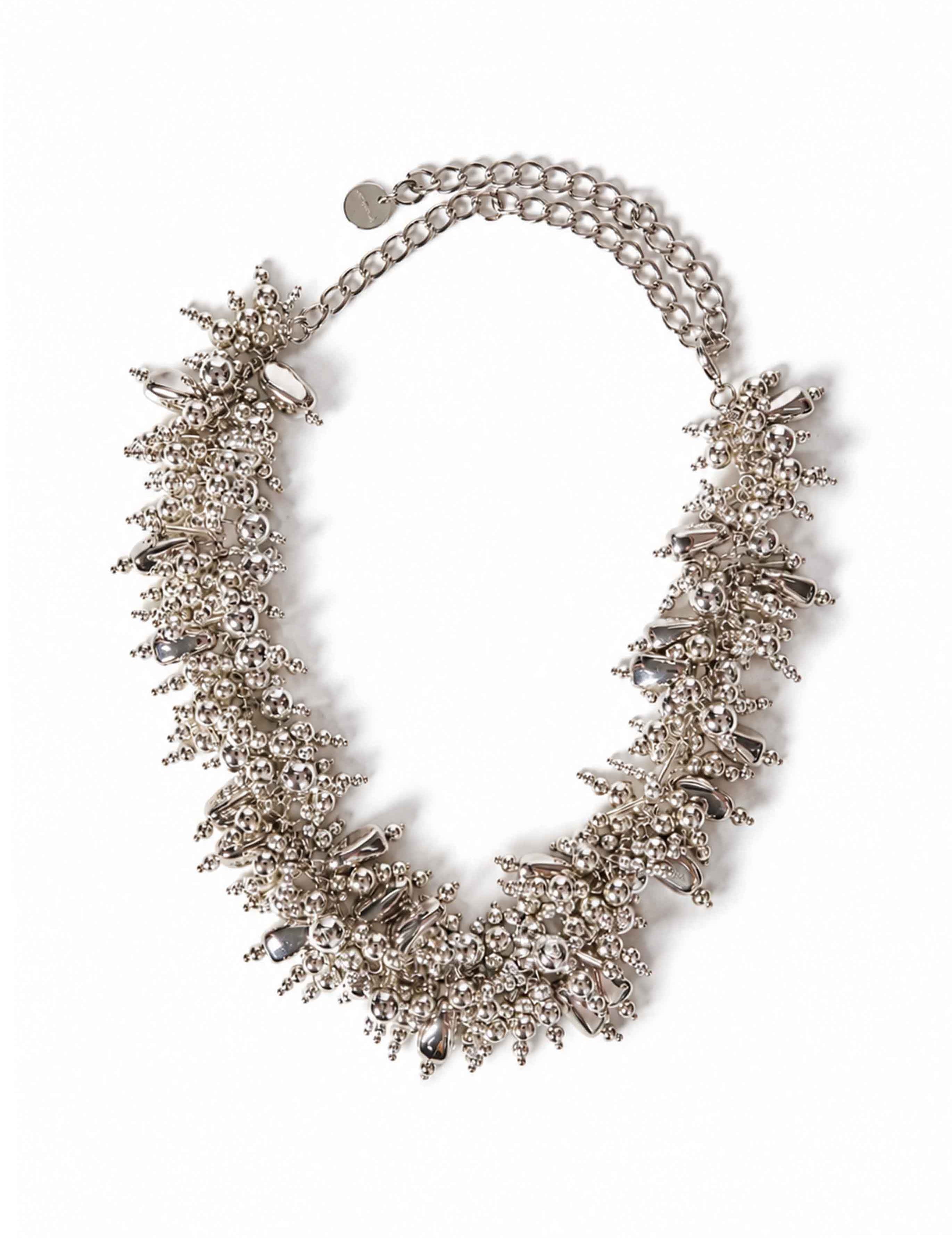 Collana girocollo con perline in argento 