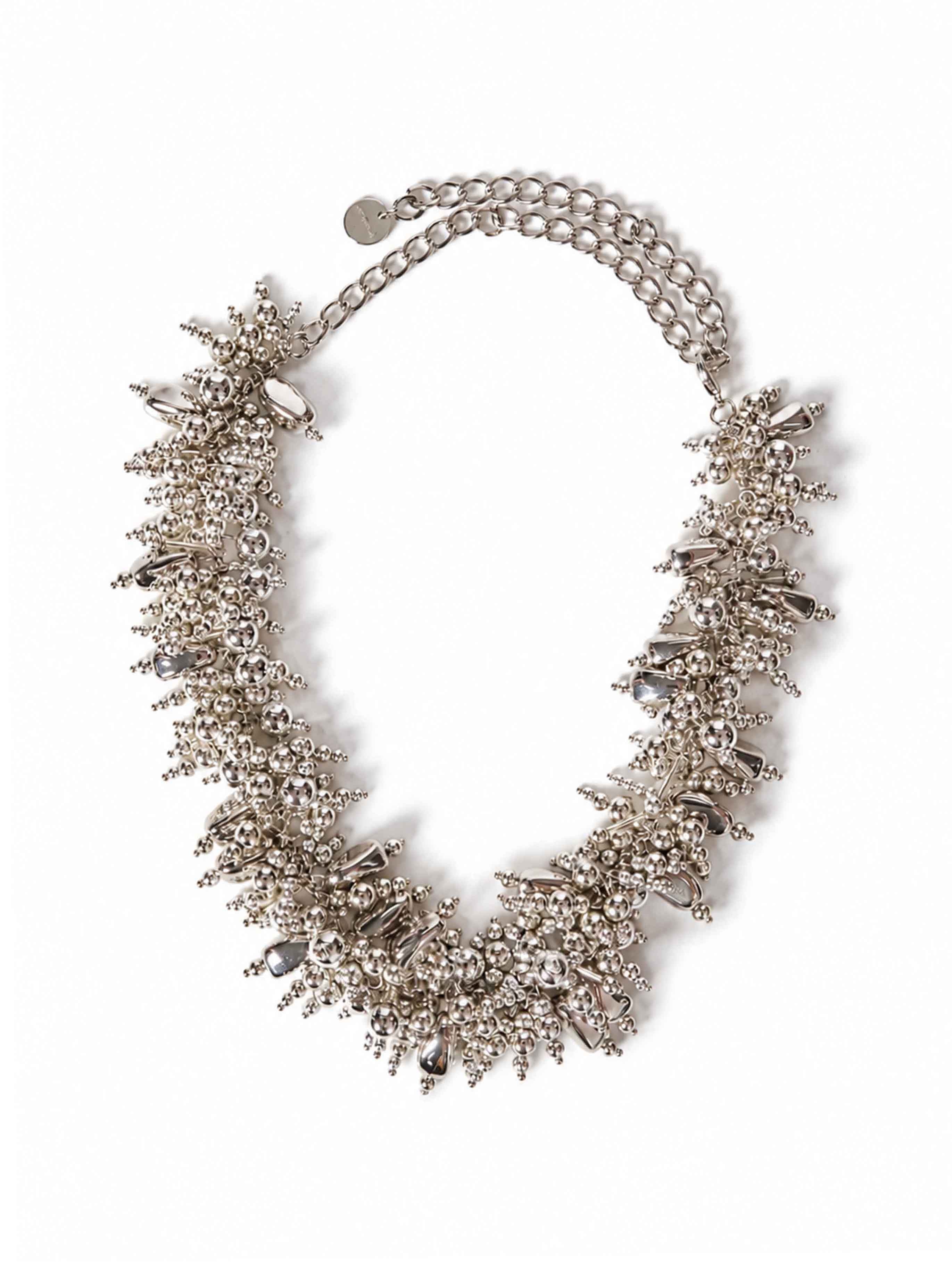 Collana girocollo con perline in argento 