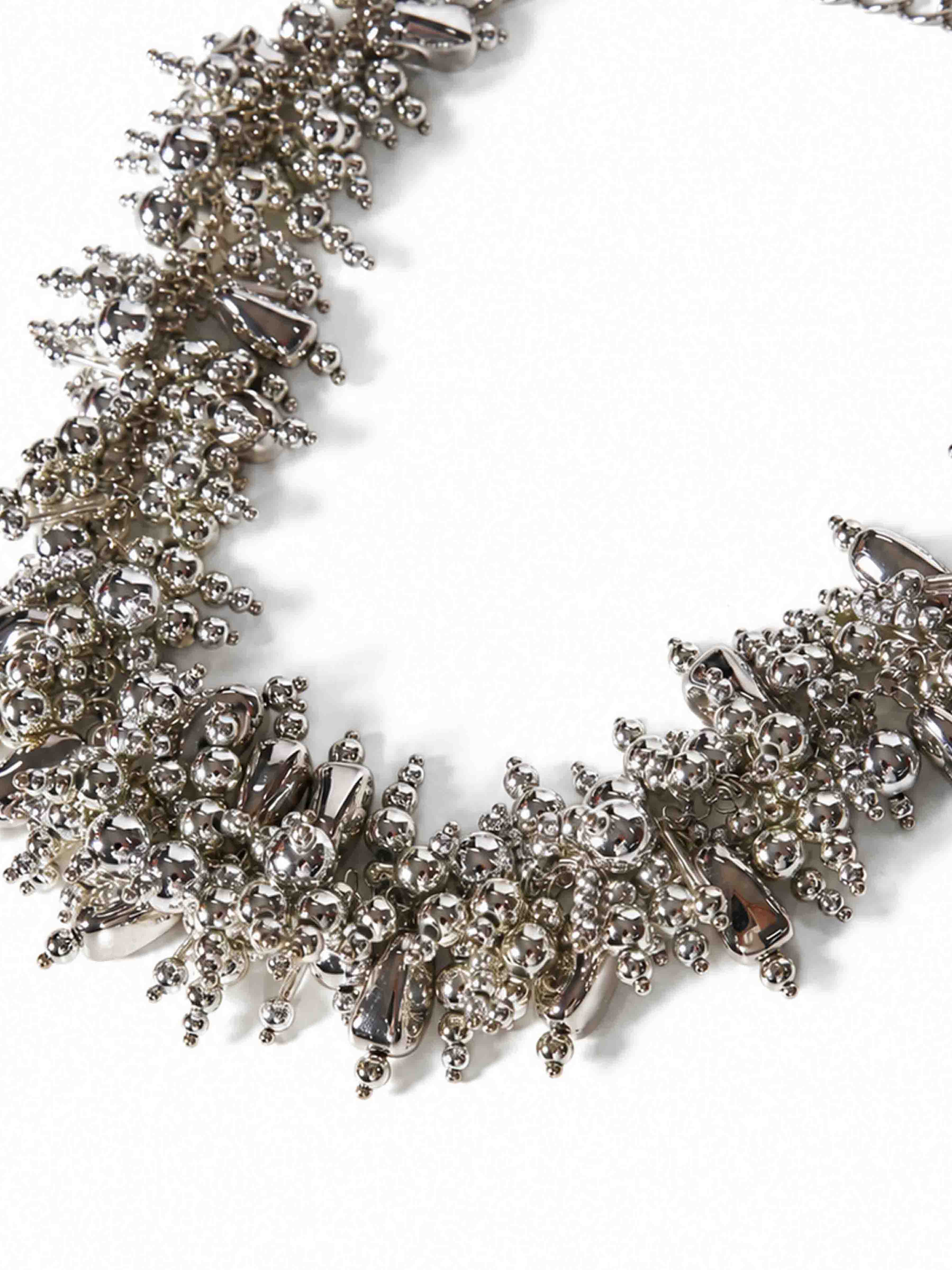Collana girocollo con perline in argento 