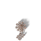 Spilla con fiore e cristalli in argento 