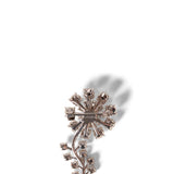 Spilla con fiore e cristalli in argento 
