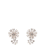 Orecchini con fiore e cristalli in argento 