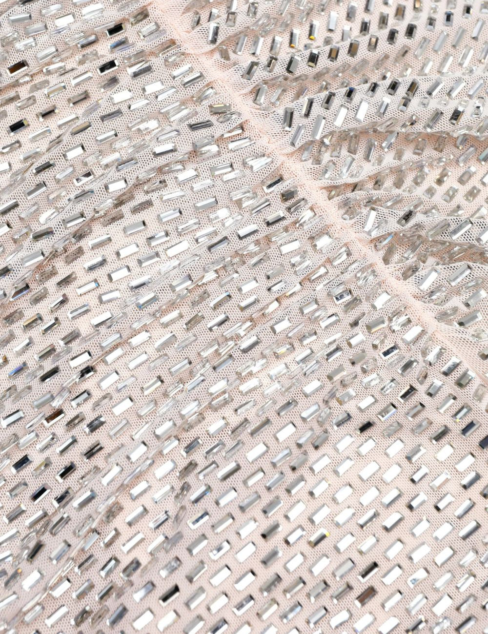 Miniabito decorato con strass in avorio 