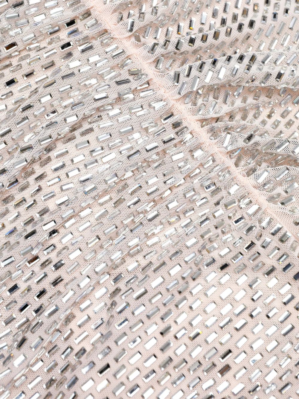 Miniabito decorato con strass in avorio 