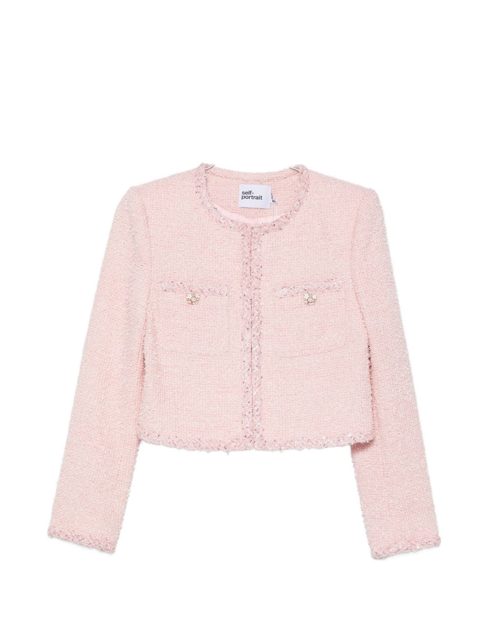 Giacca con paillettes in rosa 