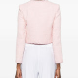 Giacca con paillettes in rosa 