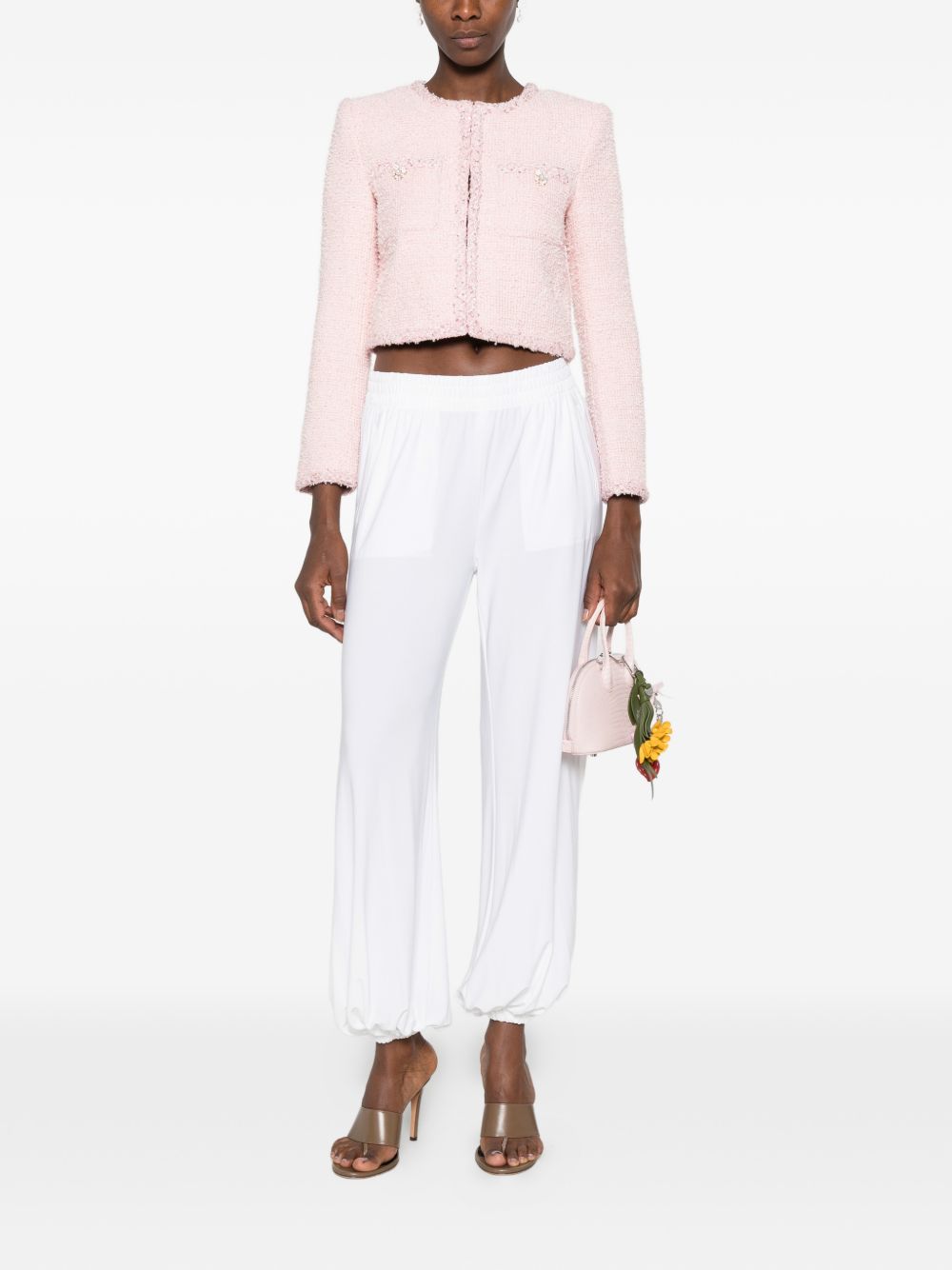 Giacca con paillettes in rosa 