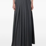 Gonna maxi plisettata in grigio 