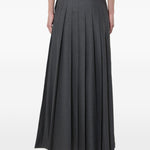 Gonna maxi plisettata in grigio 