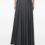 Gonna maxi plisettata in grigio 