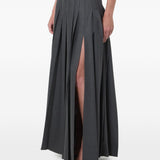 Gonna maxi plisettata in grigio 
