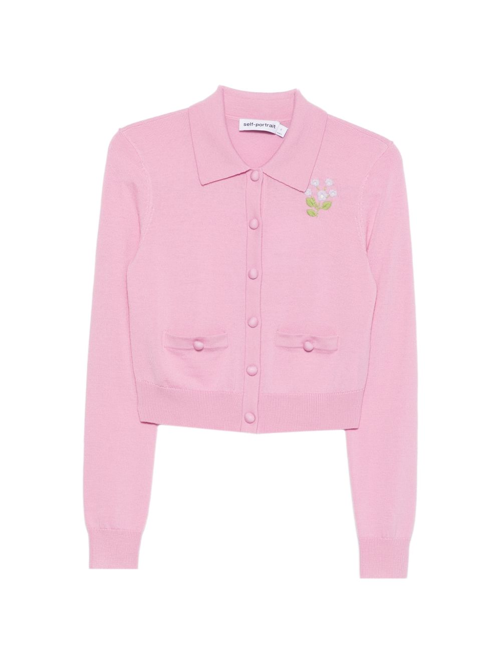 Cardigan con ricami floreali 