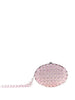 Oval bag with crystal chain in pink