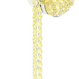 Clutch in raso giallo con cristalli 
