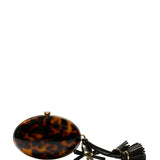 Clutch con chiusura a fermaglio con fiocco in nero 