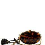 Clutch con chiusura a fermaglio con fiocco in nero 
