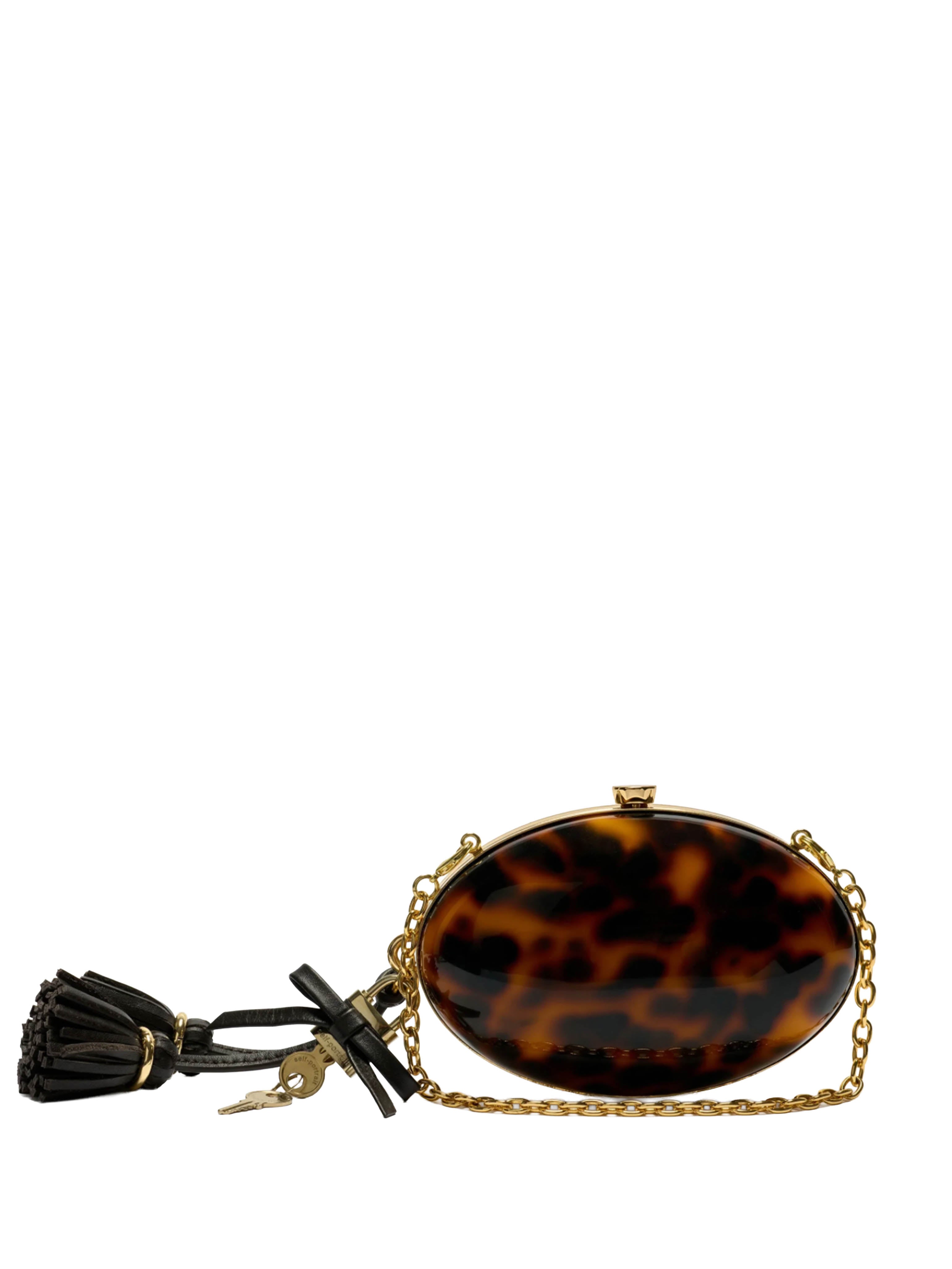 Clutch con chiusura a fermaglio con fiocco in nero 