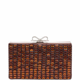 Clutch Chainmail in marrone 