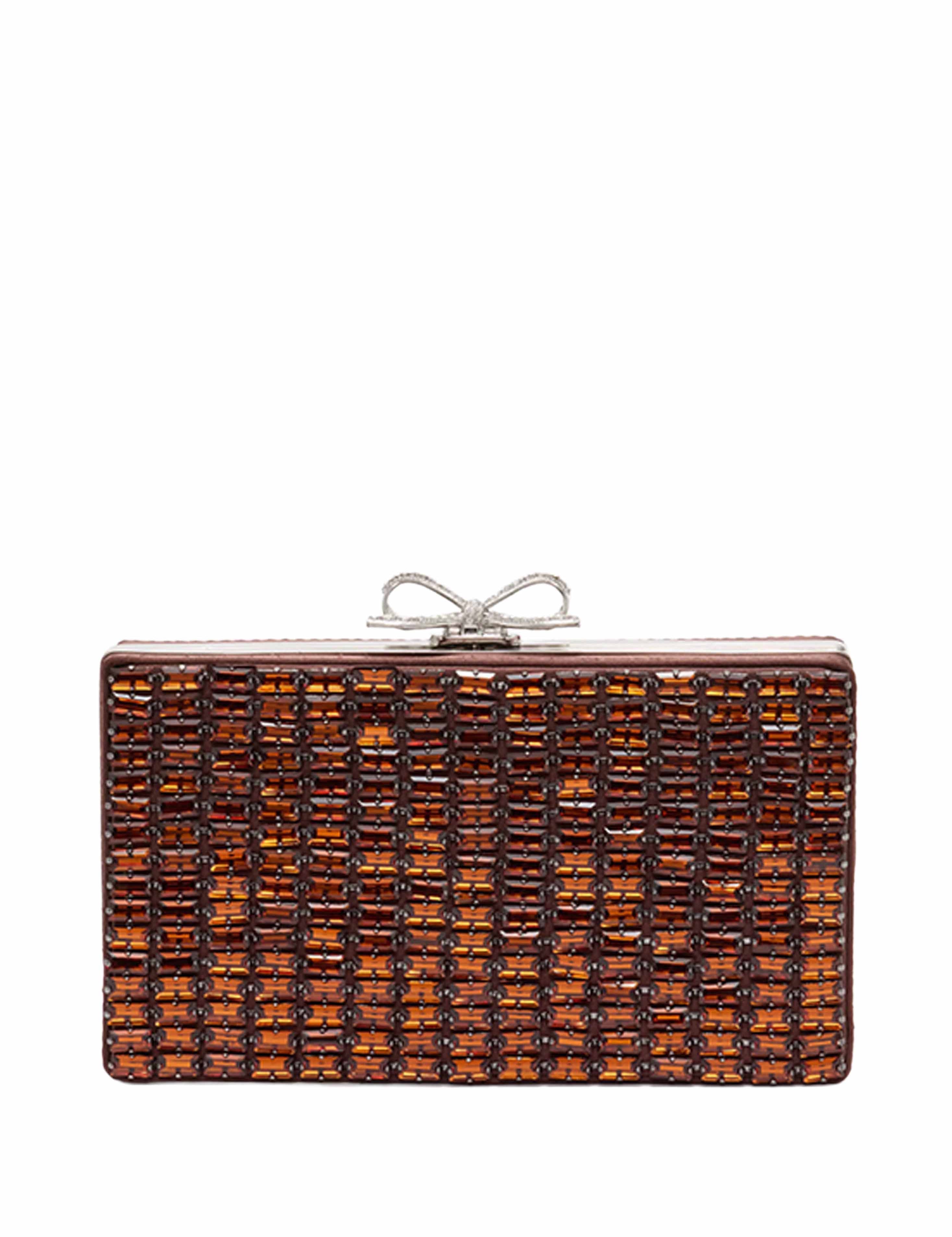 Clutch Chainmail in marrone 