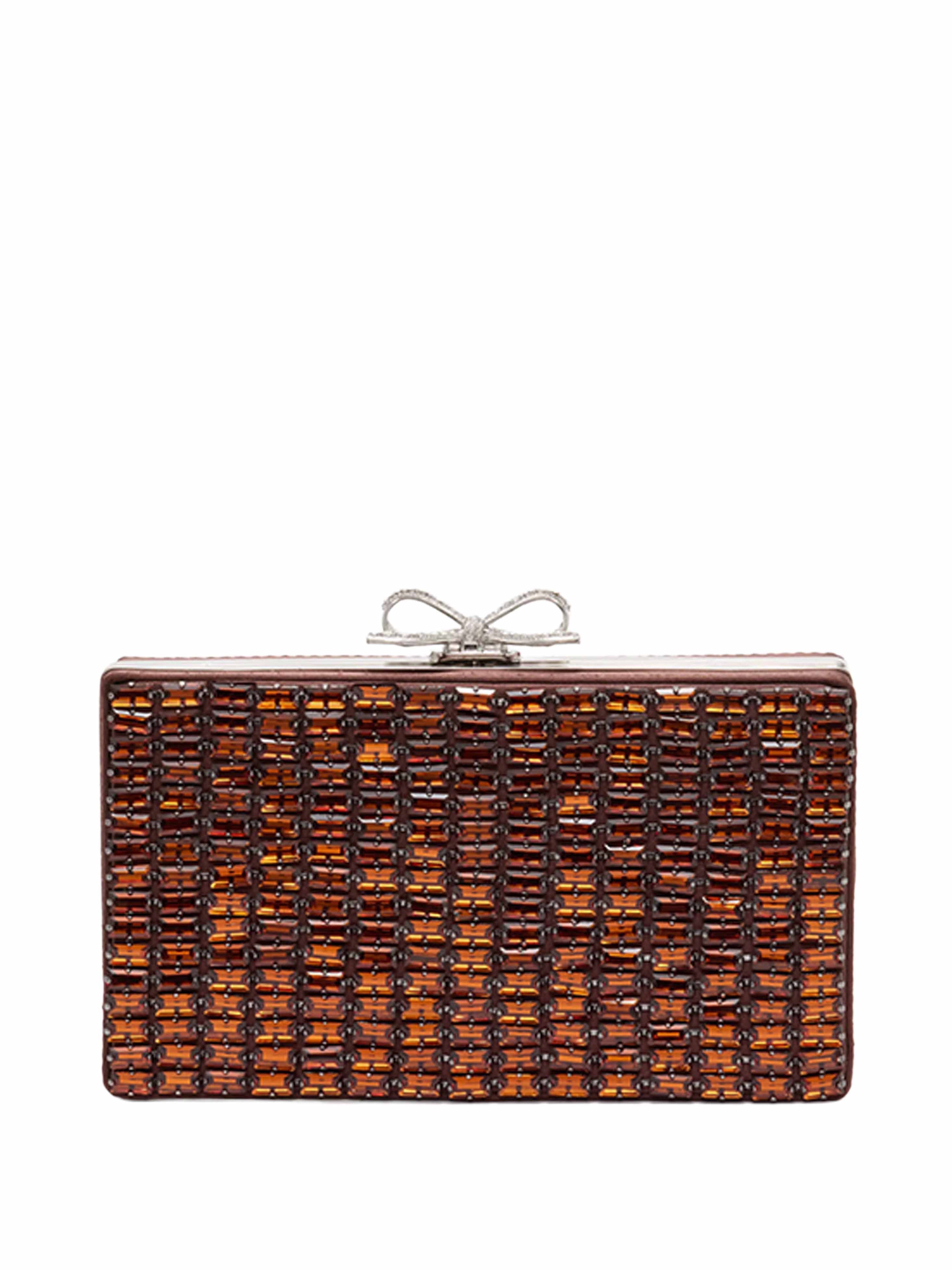 Clutch Chainmail in marrone 