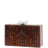 Clutch Chainmail in marrone 